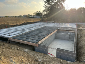 Photo de galerie - Pose d’un plancher hourdis