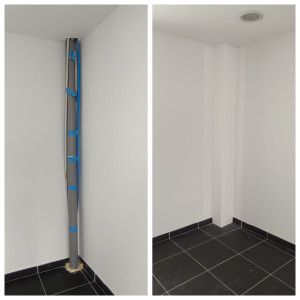 Photo de galerie - Coffrage en placo (client n'avais plus la même peinture )