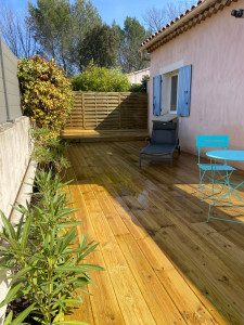 Photo de galerie - Poste Terrassent sur plot en bois (APRÈS ) 