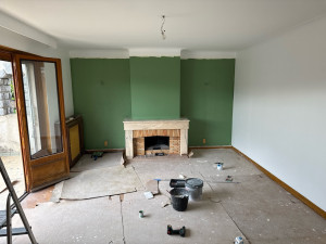 Photo de galerie - Rénovation, mur et plafond avec application, peinture finition