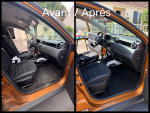 Photo de galerie - Avant / Après d’un nettoyage intérieur.