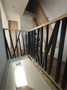 Photo de galerie - Fabrication sur mesure rambarde d’escalier 