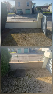 Photo de galerie - Rebouchage fissures,pose d'une trame anti-fissures,enduisage,application 2 couches de finition.