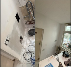 Photo de galerie - Travaux réaliser aujourd’hui placo enduit peinture et pour finir trappe de visite poser par mes soin 
