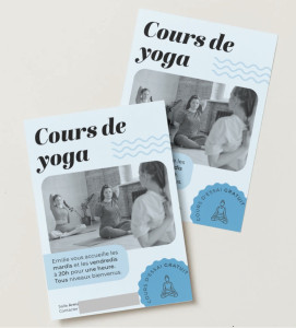 Photo de galerie - Création flyer pour entreprise de yoga 