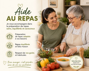 Photo de galerie - Préparation des repas et accompagnement lors du dîner 
