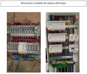 Photo de galerie - Recherche des circuits, création prise de terre, pose des équipements de protection (différentiels et disjoncteurs). 