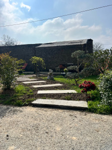 Photo de galerie - On continue autour du bassin qui était en création avec l’aménagement d’un jardin japonais 