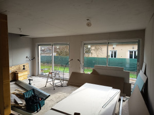 Photo de galerie - Entourage de baie vitrée en placo