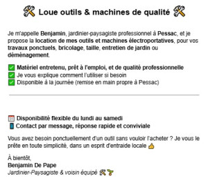 Photo de galerie - Bricolage et multi services