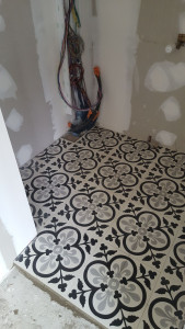 Photo de galerie - Pose carrelage sur sol