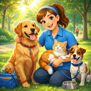 Photo de galerie - Pet-sitter:Amoureuse des animaux,je prends soin de vos compagnons comme s’ils étaient les miens:promenades, garde à domicile, nourrissage ou jeux,toujours avec tendresse et fiabilité.