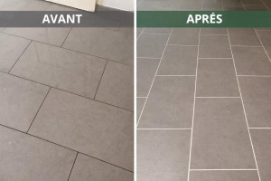 Photo de galerie - Nettoyage de joints de carrelage