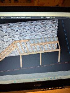 Photo de galerie - Prise de mesures sur chantier + réalisation projet 3d pour chiffrage du bois 