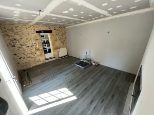 Photo de galerie - Pose de sol lvt clip sable 