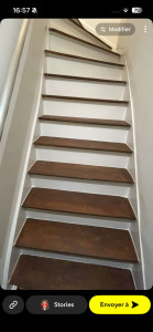 Photo de galerie - Rénovation d'un escalier complet ( ponssage ,reprise patte a bois , primaire D'accroche et finition )