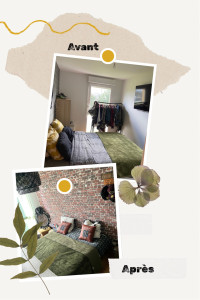 Photo de galerie - Papier peint chambre et aménagement 