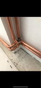 Photo de galerie - Tuyaux alimentation (EC-EF) cuivre diamètre 16 