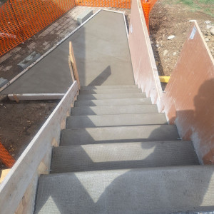 Photo de galerie - Réalisation de marche béton