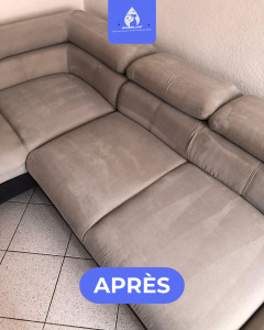 Photo de galerie - Nettoyage canapé 5 places après