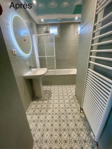 Photo de galerie - Rénovation carrelage plomberie faux plafond 