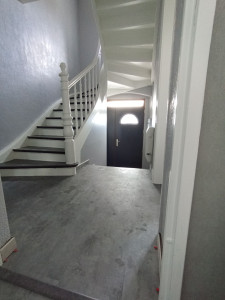 Photo de galerie - Cage d'escalier fini sol PVC peinture complète 