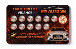 Photo de galerie - Carte fidélité vidange ?

✔ 1 tampon à chaque réparation 
? 10ème vidange = main d’œuvre OFFERTE  

Profitez d’un entretien régulier à prix avantageux ?  
? Grenoble & alentours  

? 06 10 59 07 20
? myauto38.perf@gmail.com 
?my_auto38 
