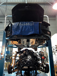 Photo de galerie - Dépose moteur Audi A4 V6 TFSI 