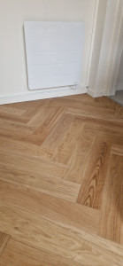 Photo de galerie - Pose d'un parquet en bâtons rompu 