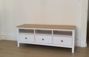 Photo de galerie - Montage et installation d'un meuble télé IKEA.