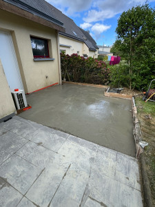 Photo de galerie - Coulage d’un terrasse en 3h 