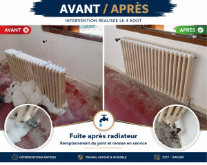 Photo de galerie - Reprise de cuivre et remplacement du retour de radiateur et remise en place