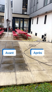 Photo de galerie - Nettoyage terrasse 