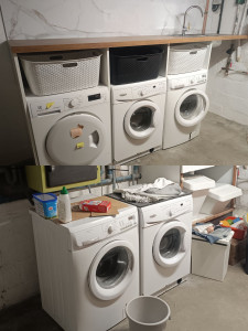 Photo de galerie - Agencement d'une laverie dans un sous-sol 