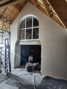 Photo de galerie - Enduit platre sur contre cloison avec reprise des embrasure. 