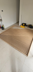 Photo de galerie - Création d'une brise vue pour l'entrée 