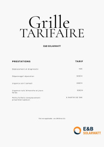 Photo de galerie - Voici ma grille tarifaire ⚡️