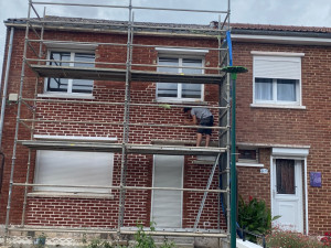 Photo de galerie - Rejointoiement façade. 