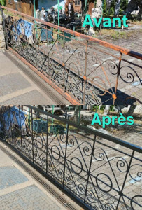 Photo de galerie - Décapage ponçage - primaire d'accroche - 2 couches de finitions peinture laquée