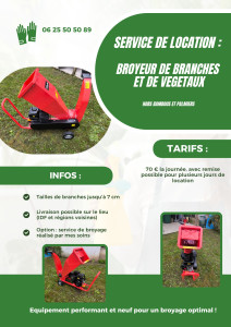 Photo de galerie - Broyeur de branches jusqu'à 5-6 cm.
réserver votre prestation 