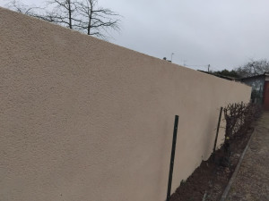 Photo de galerie - Enduit exterieur  sur  mur ton pierre 