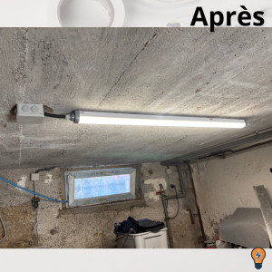 Photo de galerie - Pose d’une réglette led dans un sous sol?