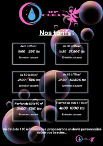 Photo de galerie - Voici nos tarifs
