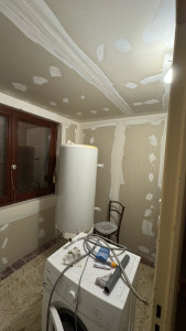 Photo de galerie - Isolations murs et plafond, bandes calicots.