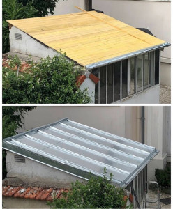 Photo de galerie - Réalisation d’un toit en zinc naturel sur un pans 