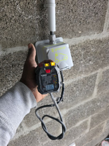 Photo de galerie - Installation prise renforcée Green'up. Du R+2 à une box située au RDC 