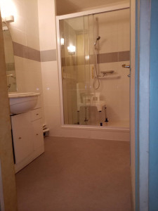 Photo de galerie - Création sdb adaptée au personnes âgées PMR, a la place d'une baignoire 