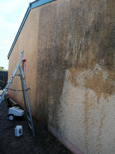 Photo de galerie - Décapage d une façade avec une mise en bouche du avant/après  !