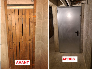 Photo de galerie - Remplacement porte de Service dans cave