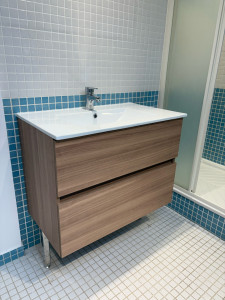 Photo de galerie - Remplacement meuble vasque 